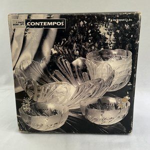 VINTAGE Contempos Glass Serving Set